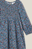 Vestido - Riley Shirred Dress, PHANTOM/BLAIR DITSY - vista alternativa 2