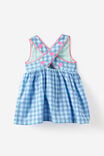 Baby Woven Cross-Back Dress, SEAGLASS/BLUE BONNET GINGHAM - example image 2