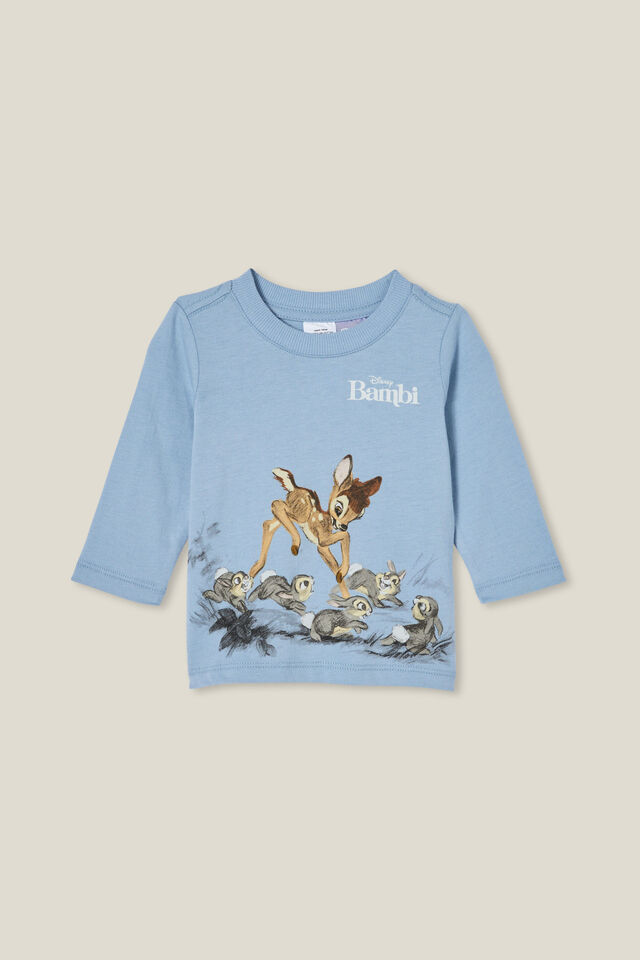 Camiseta - Jamie Long Sleeve Tee-Lcn, LCN DIS DUSTY BLUE/BAMBI AND RABBITS
