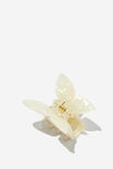 Claudia Claw Clip, VANILLA/OPALESCENT BUTTERFLY - alternate image 1