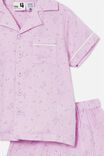 Alexis Cheesecloth Short Sleeve Pj Set, STARRY UNICORN PALE VIOLET - alternate image 2