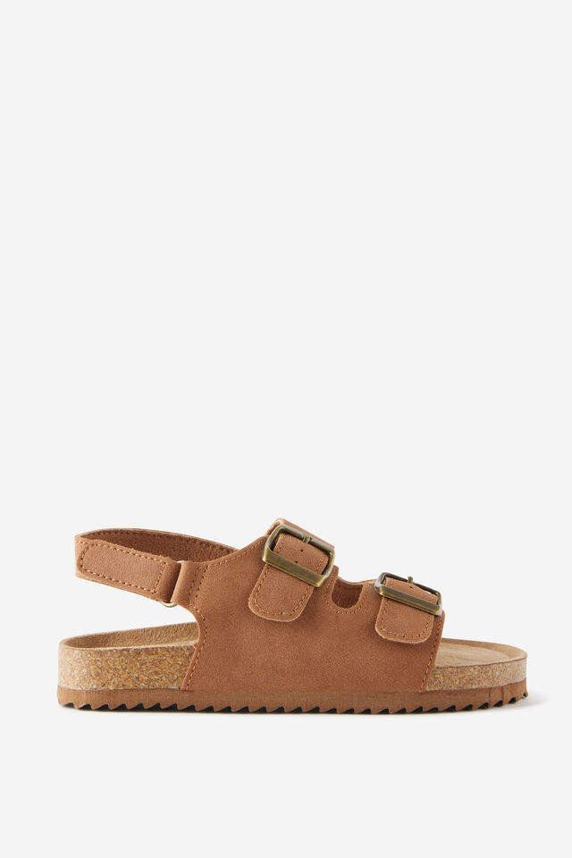Kids Double Buckle Sandal, TAN