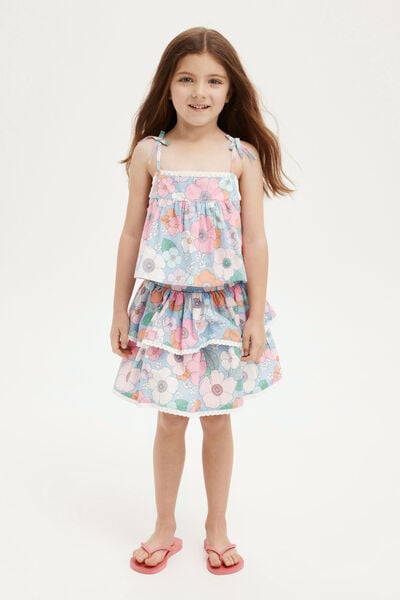 Kennedy Ruffle Skirt, OPEN AIR/MARGOT FLORAL