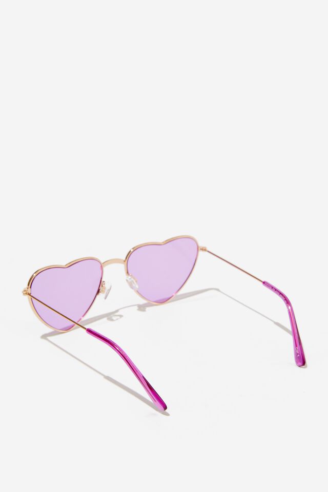 Kids Hayley Heart Metal Sunglasses, LAVENDER DREAMS/GOLD