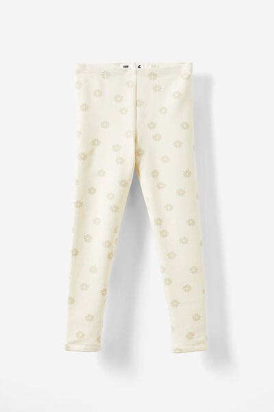 Maya Fleece Legging, DARK VANILLA/DEMI DAISY