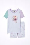 Frozen Harlow Super Soft Short Sleeve Pyjama Set, LCN DIS MORNING BLUE/FROZEN HEY SIS - alternate image 1