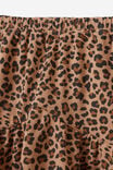 Everly Fleece Skirt, TAUPY BROWN/LEOPARD - alternate image 2