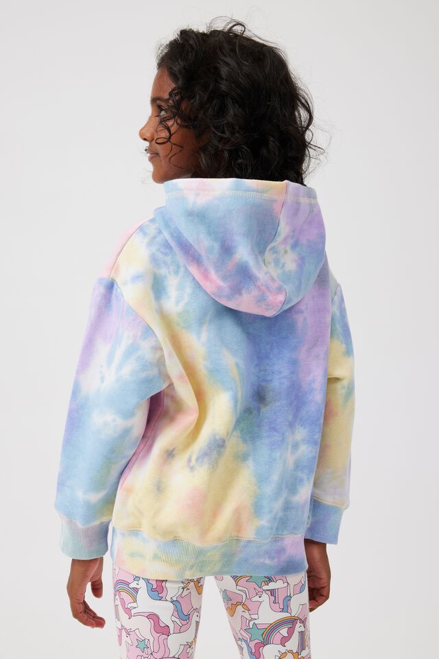 Emerson Slouch Hoodie, RAINBOW TIE DYE/HAVE A GOOD DAY