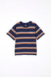 IN THE NAVY/TAUPY BROWN/WHITE STRIPE