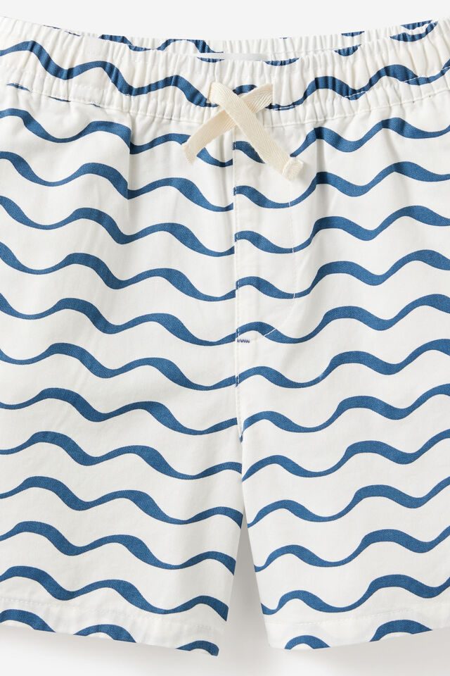 Relaxed Pull On Short, DENIM NAVY WAVE