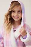 Girls Flannel Hooded Gown, ZEPHYR/WINTERS CHECK - alternate image 2