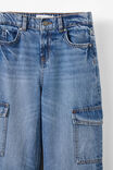 Super Baggy Jean, BLUE HAVEN MID BLUE/CARGO - example image 4
