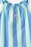 Baby Textured Ruffle Playsuit, SEAGLASS/BLUE BONNET STRIPE - example image 2