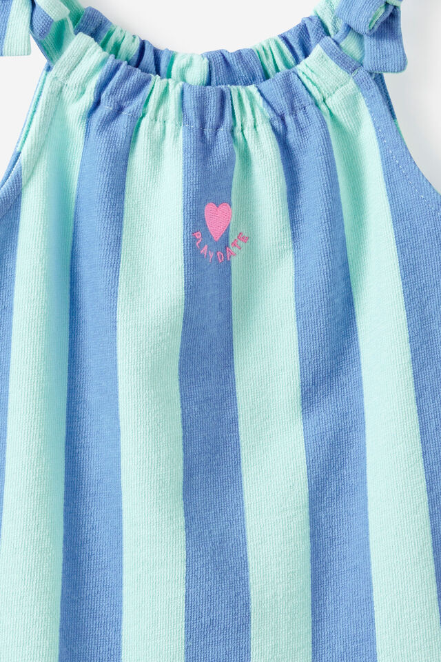 Baby Textured Ruffle Playsuit, SEAGLASS/BLUE BONNET STRIPE