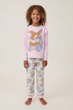 Ava Long Sleeve Pyjama Set Licensed, LCN DIS BLUSH PINK/GARDEN FLORAL MISS BUNNY - alternate image 2
