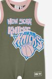 The Sleeveless Snap Romper Usa -Lcn, LCN NBA SWAG GREEN/NEW YORK KNICKS - alternate image 2