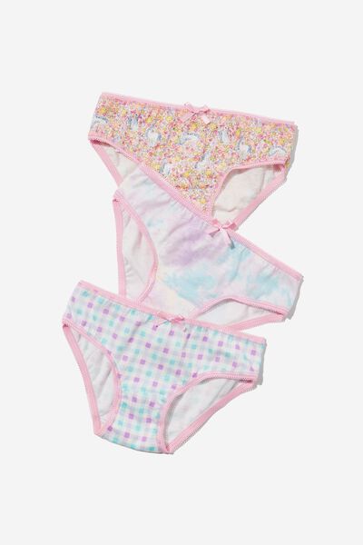 3 Pack Girls Underwear, PINK POP/MULTI UNICORN