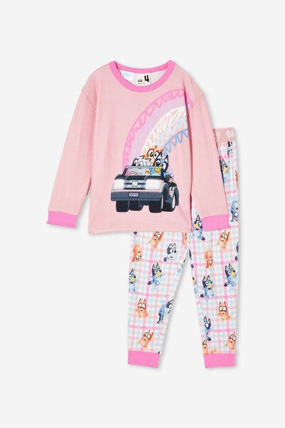 Pijamas - Serena Long Sleeve Pyjama Set Licensed, LCN BLU ZEPHYR/BLUEY PIZZA GIRLS