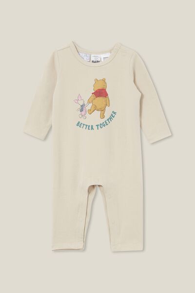 The Usa Long Sleeve Snap Romper Lcn, LCN DIS RAINY DAY/WINNIE BETTER TOGETHER
