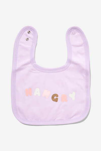 The Baby Bib, VINTAGE LILAC/HANGRY