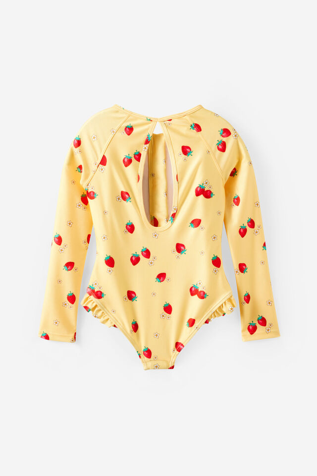 Lydia Low One Piece, BABY YELLOW/STRAWBERRY