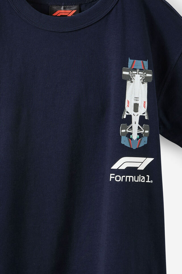 Licensed Drop Shoulder Short Sleeve Tee, LCN F1 SQUID INK/ FORMULA 1 RACE CAR