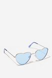 Kids Hayley Heart Metal Sunglasses, DUSK BLUE/SILVER - alternate image 2