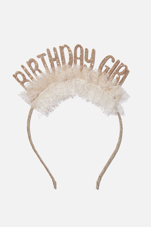 Birthday Headband, BIRTHDAY GIRL TULLE