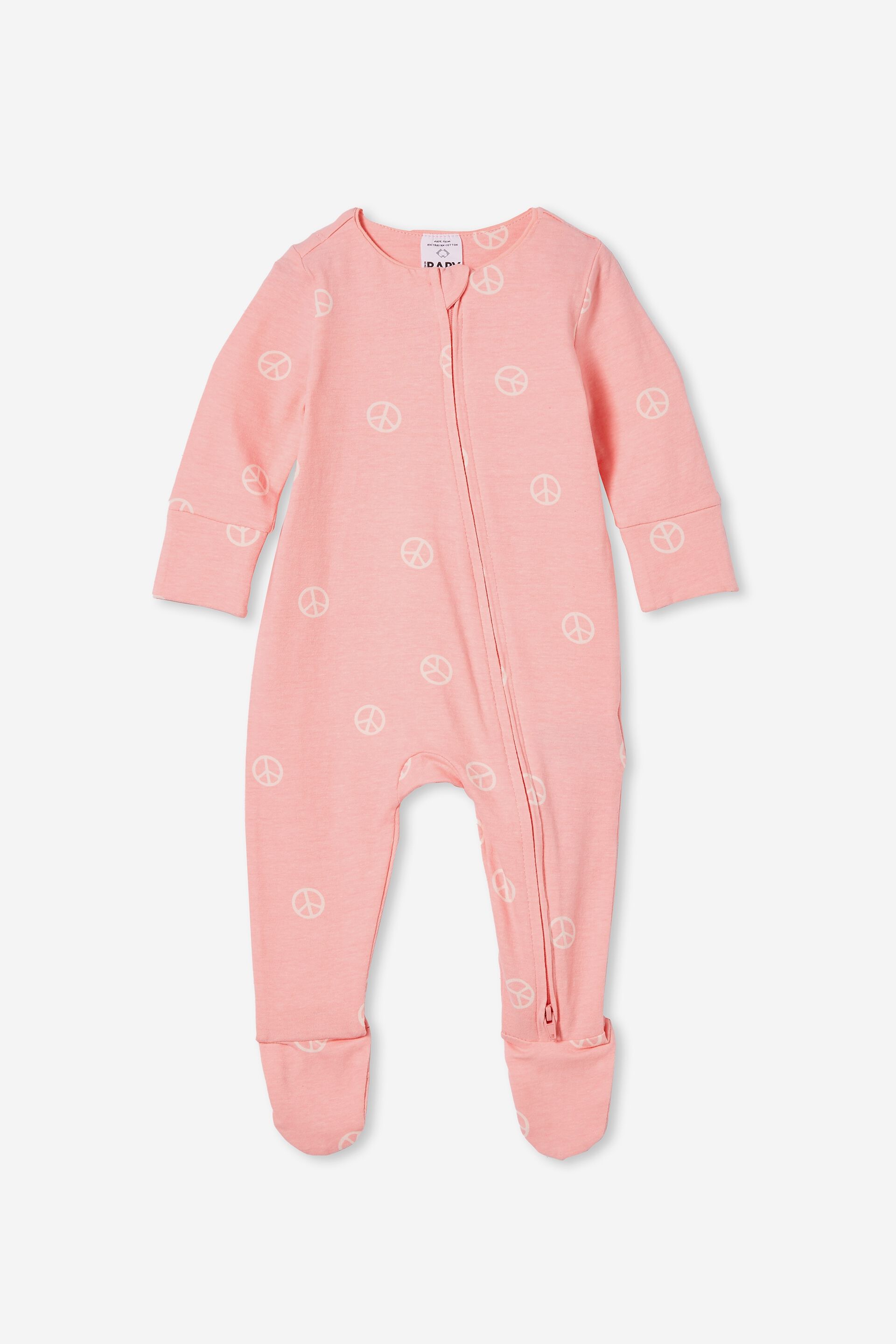Baby All In Ones & Bodysuits | The Long Sleeve Zip Romper Usa - YM85061