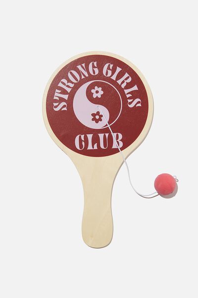Kids Paddle Ball, VINTAGE BERRY/STRONG GIRLS CLUB