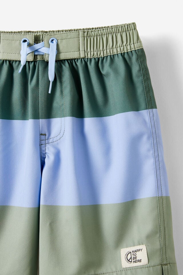 Bobby Stretch Board Short, DEEP SAGE/DUSK BLUE COLOUR BLOCK