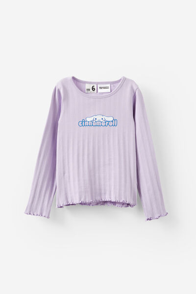 Lcn Jade Crew Pointelle, LCN SAN CINNAMOROLL/VINTAGE LILAC