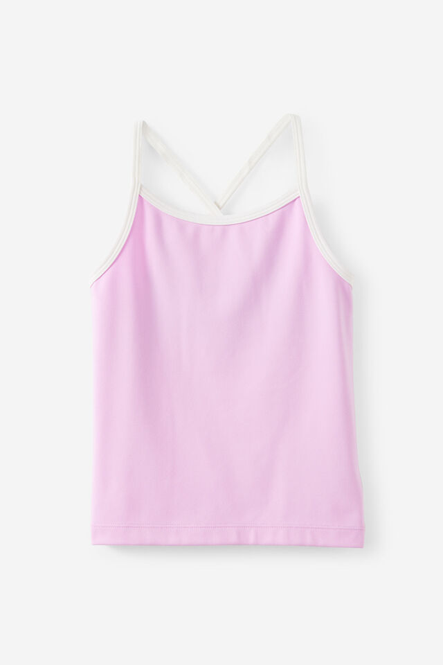 Soft Stretch Active Cross Back Tank, PALE VIOLET