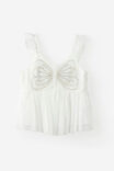 Embellished Sleeveless Top, VANILLA - example image 2