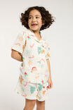 Riley Kids Unisex Short Sleeve Pyjama Set, VANILLA/CHRISTMAS MOTIFS - alternate image 1