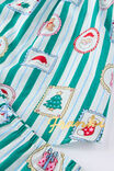Adults Babydoll Family Xmas Pj Set Personalised, ENGLISH IVY/SANTA STAMP - example image 1