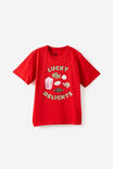 Essential Short Sleeve Graphic Tee, VARSITY RED/LUCKY DELIGHTS - example image 1