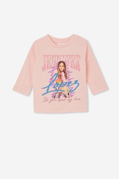 Camiseta - Jamie Long Sleeve Tee-Lcn, LCN WMG PINKY/JLO MY LOVE