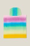 Baby Hooded Towel - Personalised, RAINBOW GRADIENT - alternate image 3