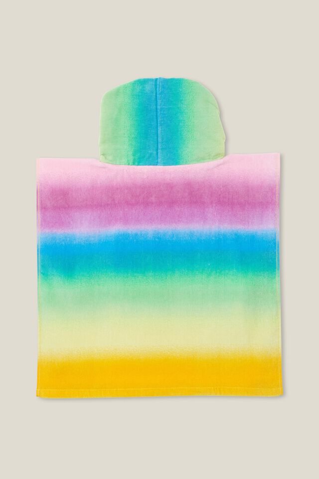 Baby Hooded Towel - Personalised, RAINBOW GRADIENT