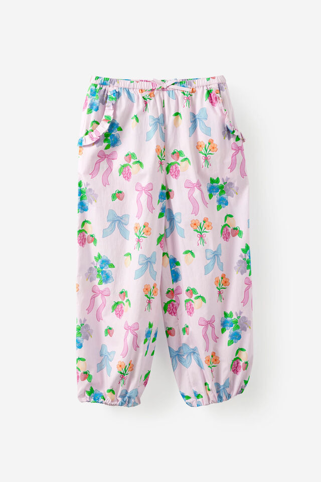 Gigi Bubble Hem Pant, BALLET PINK/BOWS