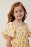 Paige Short Sleeve Dress, RAFFIA/FLORA FLOWER STAMP - alternate image 4