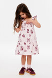 Gigi Flutter Sleeve Dress, BALLET PINK/BERRY JAM MOTIF - example image 1