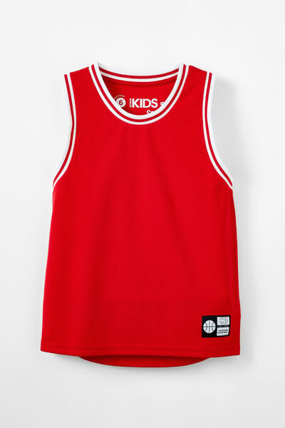 Braxton Basketball Tank, VARSITY RED