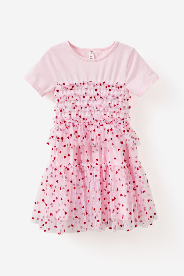 Katelyn Dress Up Dress, TEA PARTY PINK/HEARTS