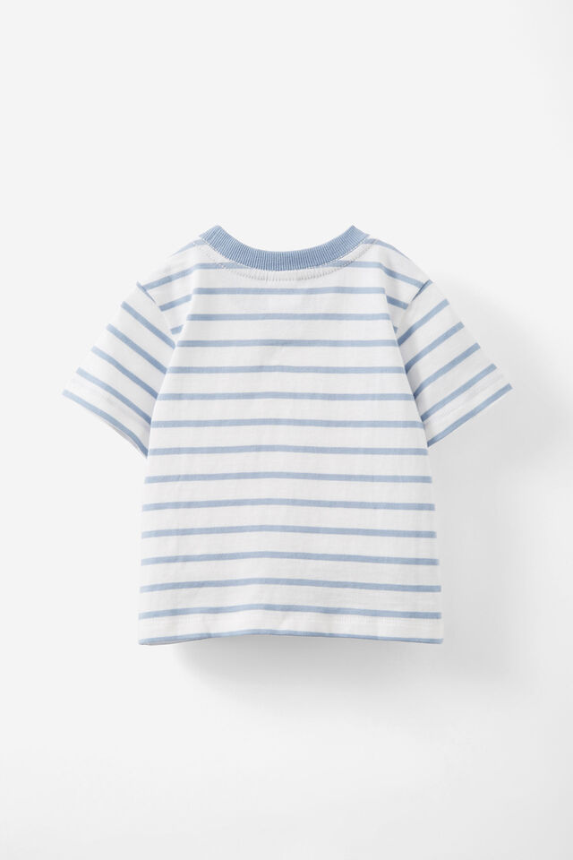 Jamie Short Sleeve Tee, DUSTY BLUE/VANILLA RILEY STRIPE