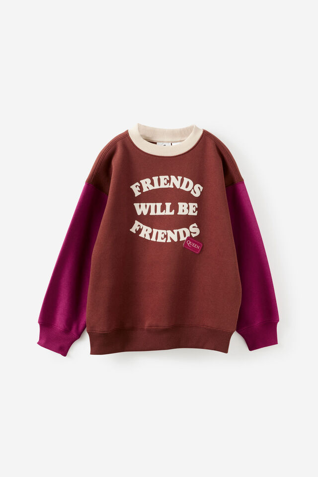 Queen Music Oversized Crew, LCN COR ROCKY ROAD/FRIENDS WILL BE FRIENDS