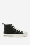 Kids Classic High Top Trainer, BLACK - example image 1