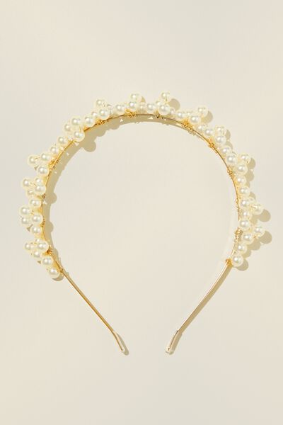 Luxe Headband, PEARLY TWISTS