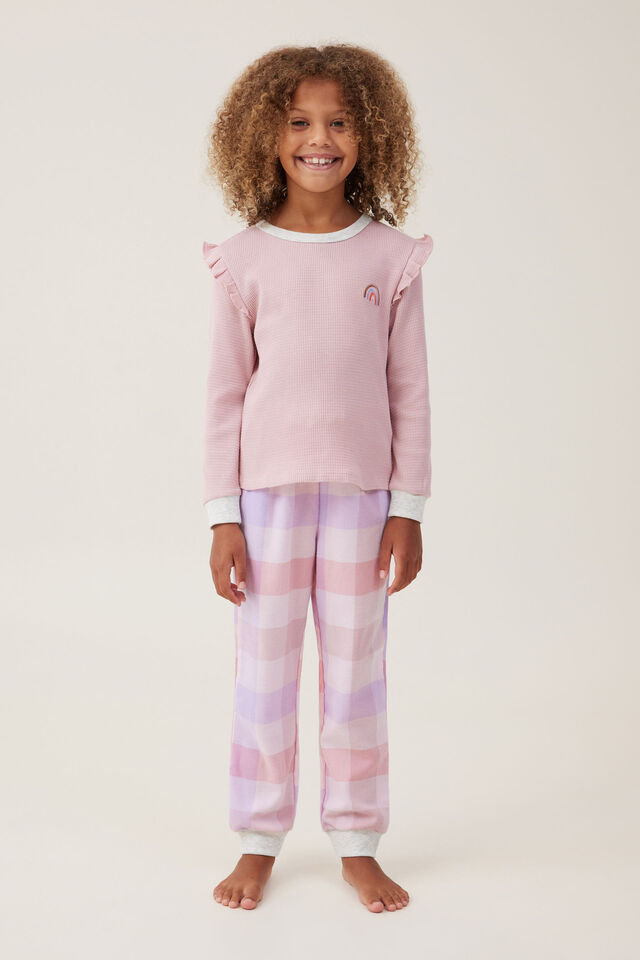 Willow Long Sleeve Flutter Pyjama Set, ZEPHYR/WINTERS CHECK